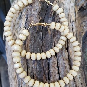 Wooden Hoop Earrings